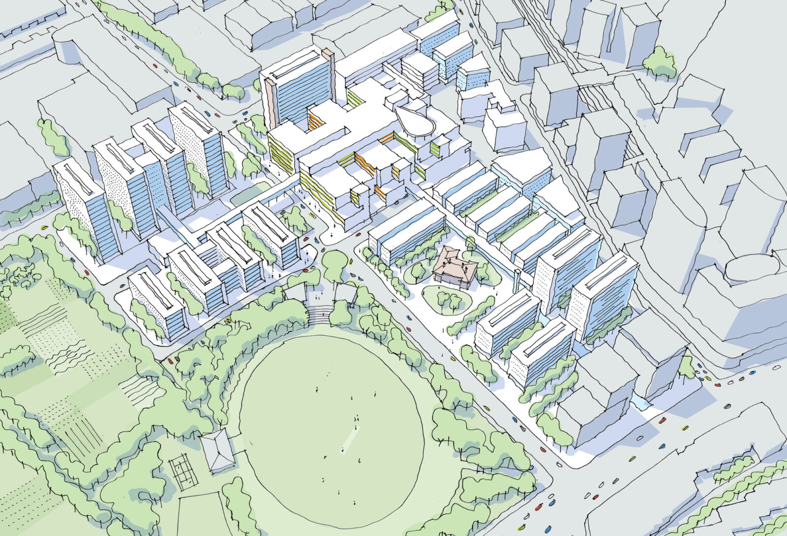 Royal North Shore Hospital Masterplan Birds Eye View 1 1600x1090 